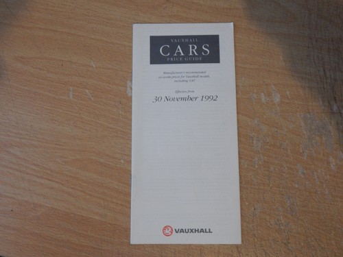 Vauxhall price guide - vauxhall, (price