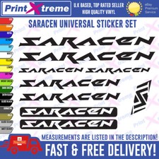 SARACEN UNIVERSAL Vinyl Decals Stickers Mountain Bike Cycling Bmx HIGH QUALITY