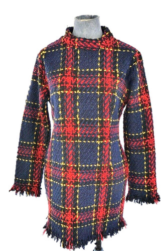 Mini tweed dress checked - dress,