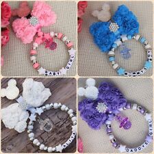 Personalised  Pram charm for car seat pushchair changing bag etc 7 designs