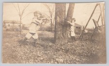 1920s Young Girl & Boy Newsboy