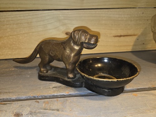 Antique cast nutcracker dog - cast,
