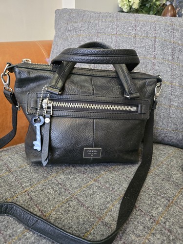 Fossil black pebbled leather - fossil,