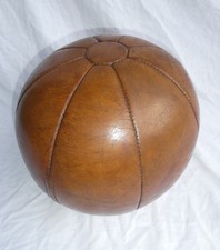 Antique - Leather Gym Equipement  Medicine Exercise Ball -  5.5kg Vintage 1930's
