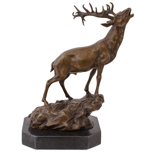 Bronze sculpture a stag - a, of