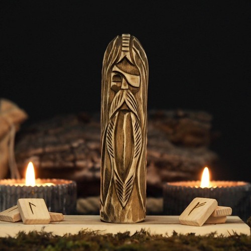 Wooden odin figurine hand - odin,