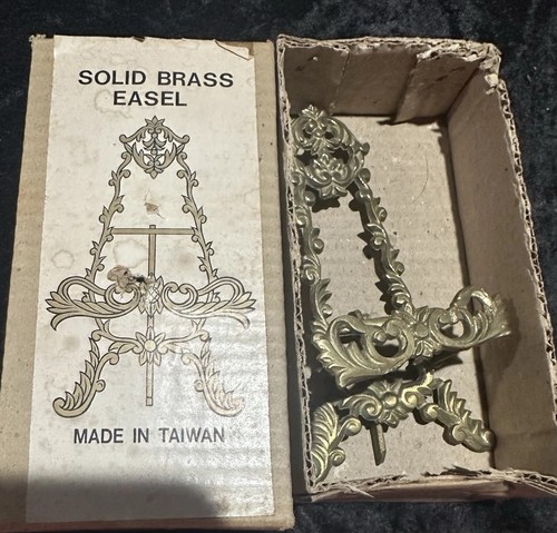 Vintage ornate easel - ornate, brass