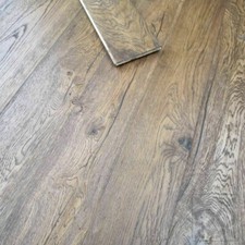 SAMPLE: Engineered Oak Barrel Dark Brown Antique Wood Flooring 14 x 3 x 190 mm