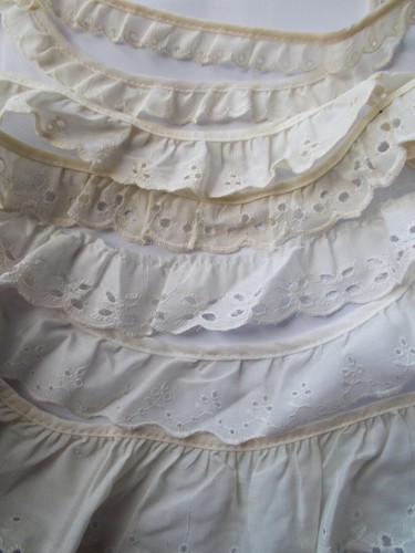 Coloured white broderie - coloured, or