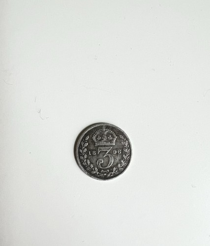 Three pence 1896 silver - three,