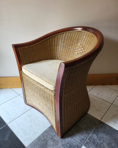 Vintage french woven rattan - french,