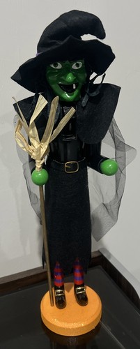 Wooden halloween witch - halloween,