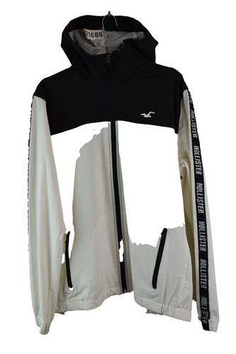 Hollister white windbreaker - hollister,