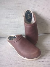 Leather Clogs Size UK 6.5 / 40. Loch Ness Leather, Invermoriston Clog And Craft