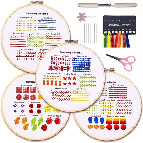4pc stitch practice embroidery - 4pc,