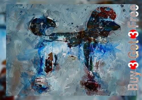 Poodle 5x7 print matte - print, on