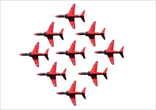 Diamond red arrows 800mm - ,