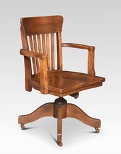 Oak Revolving Desk Chair | Classic Vintage Design