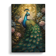 Peacock Victorian Canvas Wall