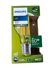 Philips LED Filament Bulb 4W=60W E27 Clear 840lm Warm 3000K Ultra Efficient