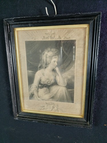 Mezzotint portrait lady - a,