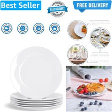 12x White Dessert Plates 19cm