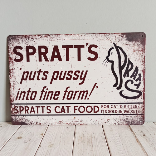 Spratt cat food - repro, metal