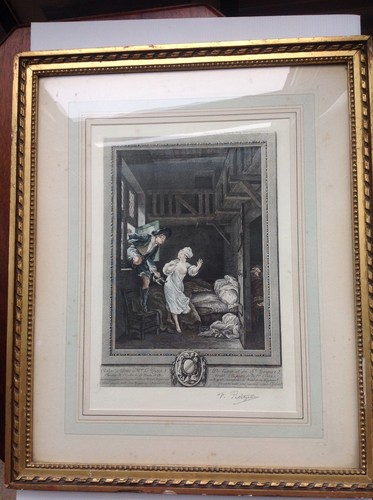 Antique framed french - framed,