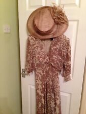 Frank Usher Formal dress with bolero and hat for wedding or christening or races
