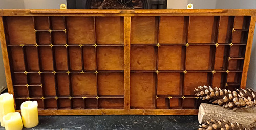Restored wooden printer - restored, printer's