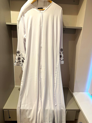 Women white abaya - abaya, robe