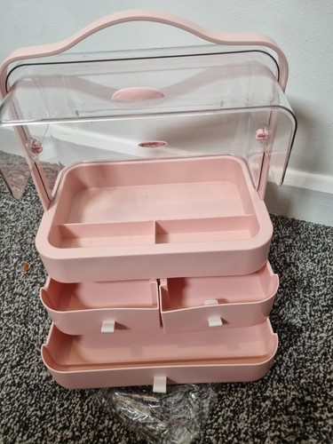 Clear makeup organiser box - clear,
