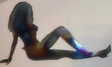 Chrome Sitting Lady 9" X 5"