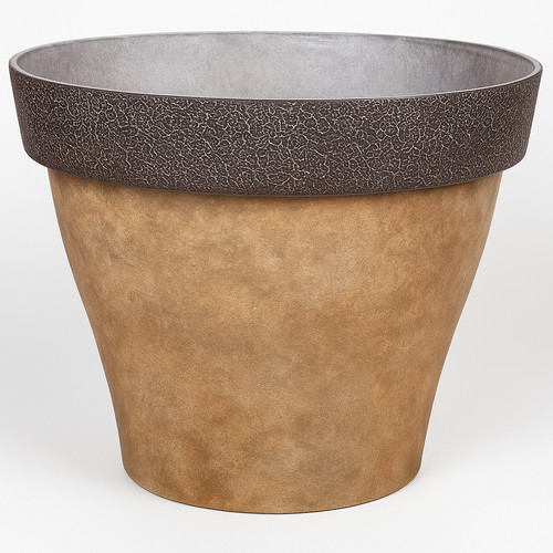 Large brown garden planter - planter, pot
