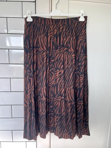 Tiger animal print pleated - m&s,