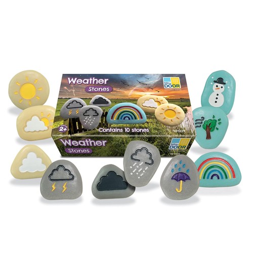 Yellow door weather stones set - yellow,