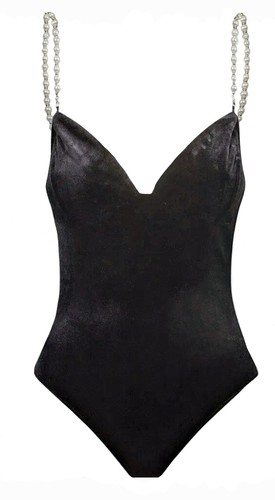 Miss selfridge black velour - ex,