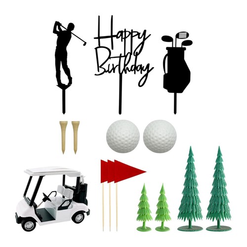 Golf birthday cake toppers - golf,