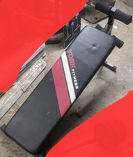 York Fitness Black Red Sit Up Decline Bench Used Weightlifting Free UK Delivery
