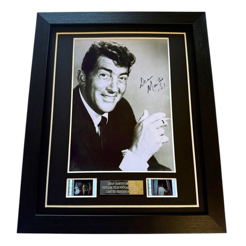 Dean martin signed framed film - signed,