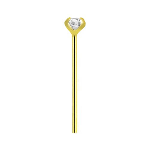 14k gold 22g - 11mm, prong