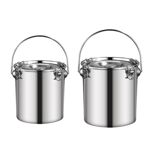 Stainless steel sealed bucket - stainless,