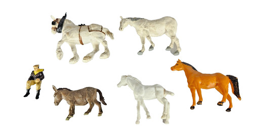 Job lot farm horses donkey - job, of