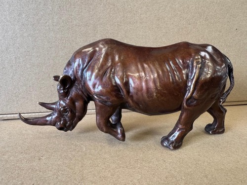 Bronze sculpture rhino - of, a