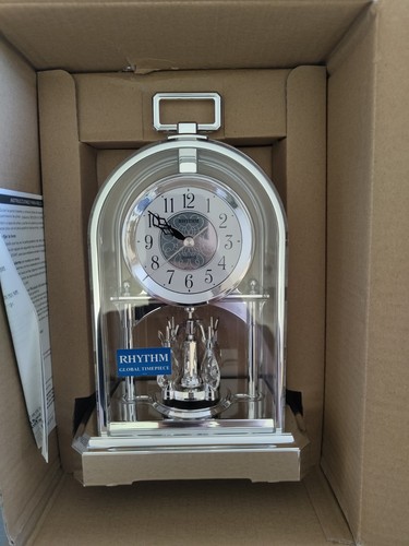 Rhythm silver table - table, clock