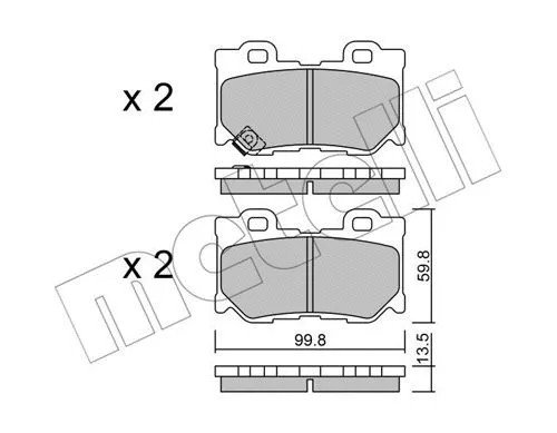 Rear brake pad set disc - pad,
