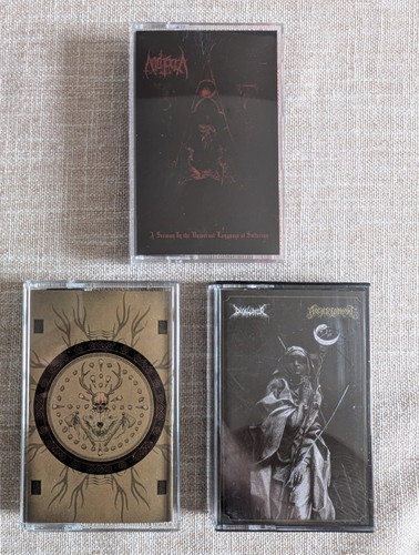 Black metal cassette - cassette, lot