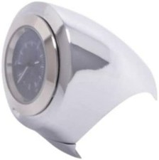 Highway Hawk 54-260 Angled Handlebar Watch/Clock, Black Face BC39022 T