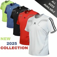 New Mens Breathable T Shirt Cool Dry Sports Performance Running Wicking Gym Top