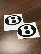 Bentley Emblem Black Logo Stickers. Replacement for worn front and rear badges.